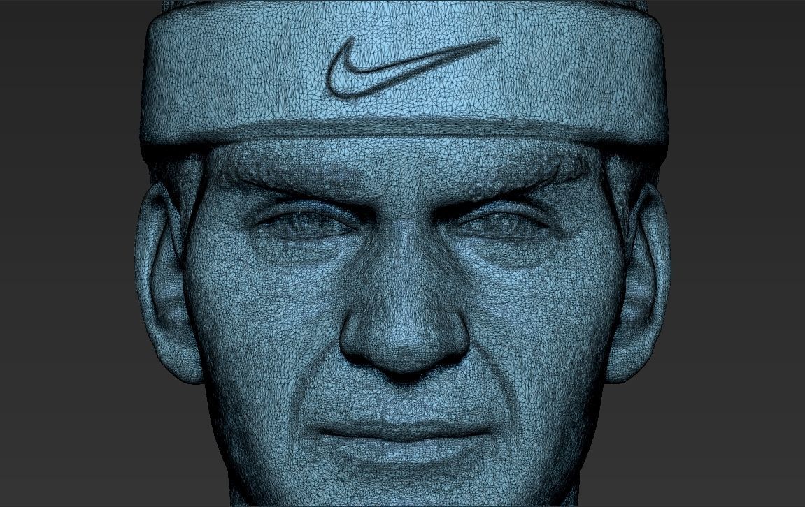 Roger Federer bust 3D printing ready stl obj formats 3D print model_27