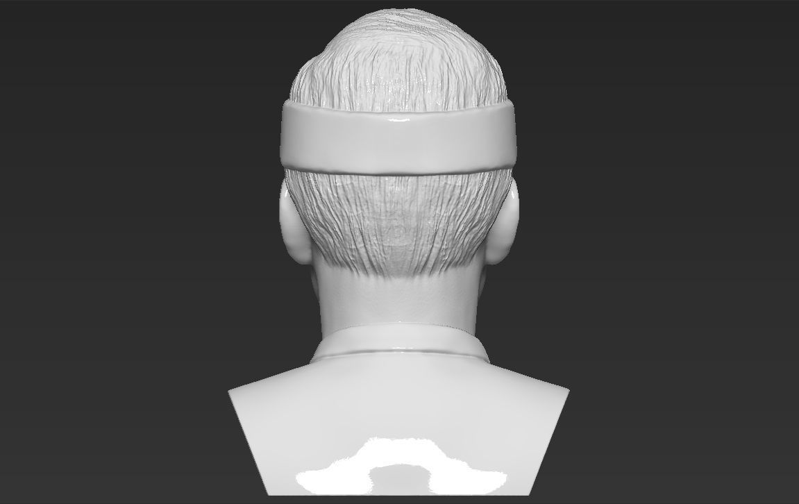 Roger Federer bust 3D printing ready stl obj formats 3D print model_6