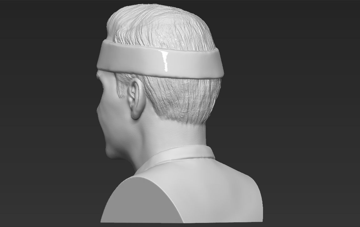 Roger Federer bust 3D printing ready stl obj formats 3D print model_5