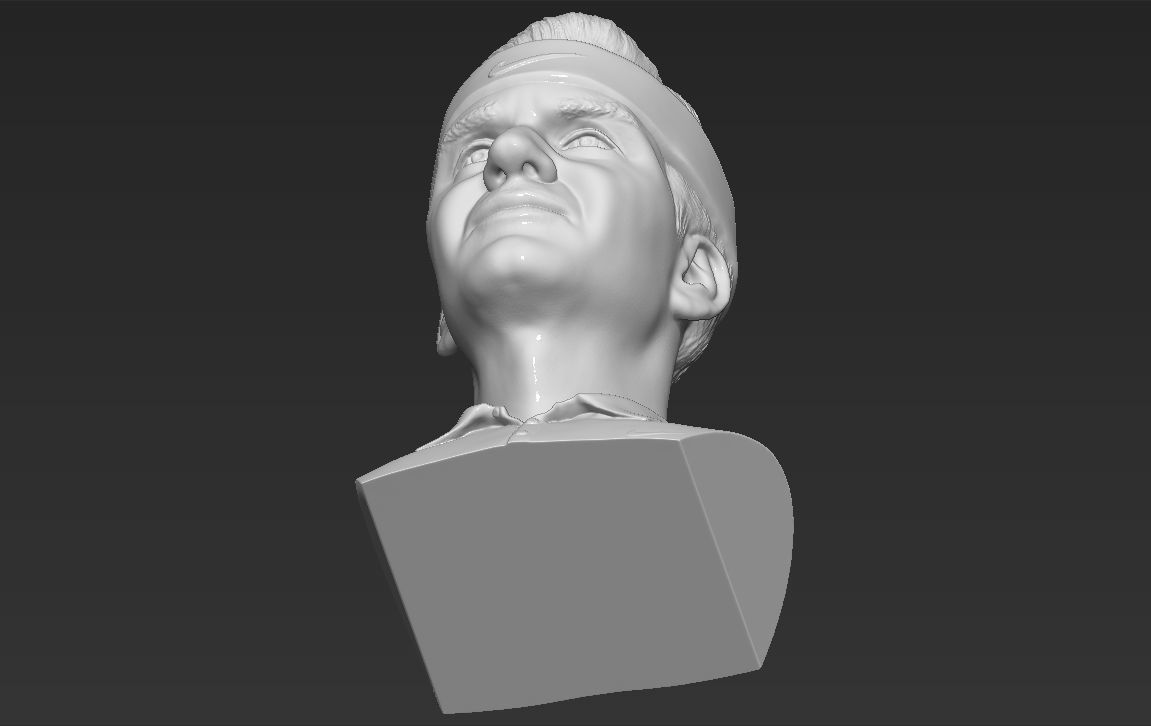 Roger Federer bust 3D printing ready stl obj formats 3D print model_23