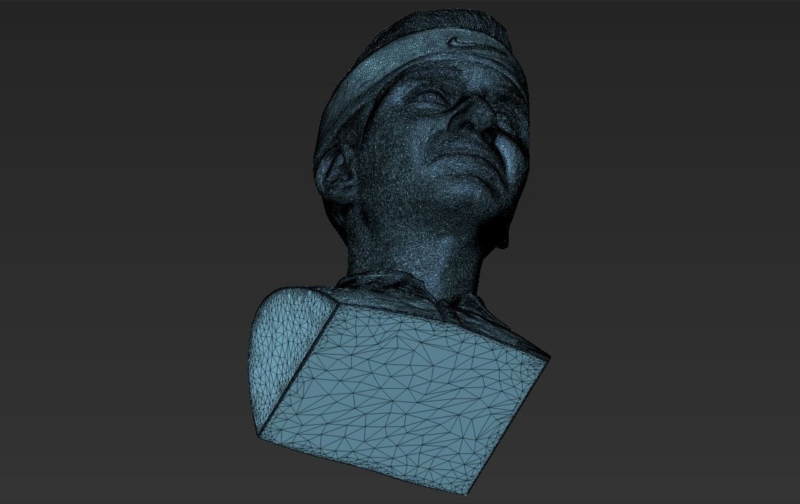 Roger Federer bust 3D printing ready stl obj formats 3D print model_29