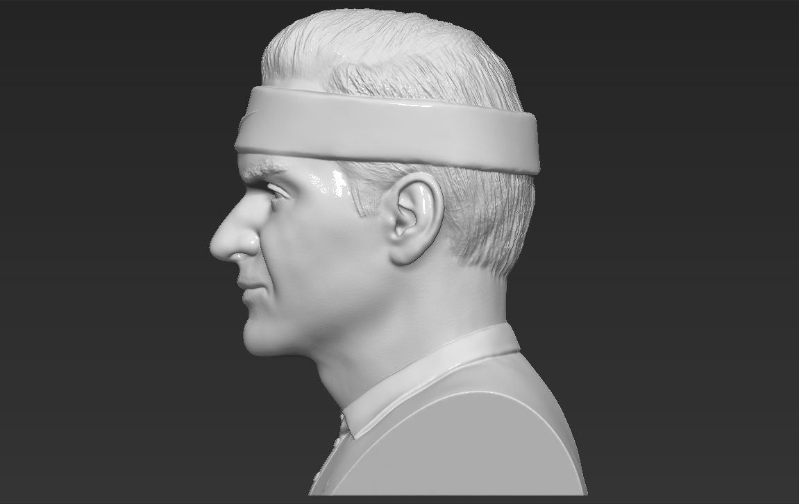 Roger Federer bust 3D printing ready stl obj formats 3D print model_4