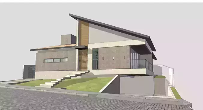 Modern house - Casa moderna com garagem subterranea  