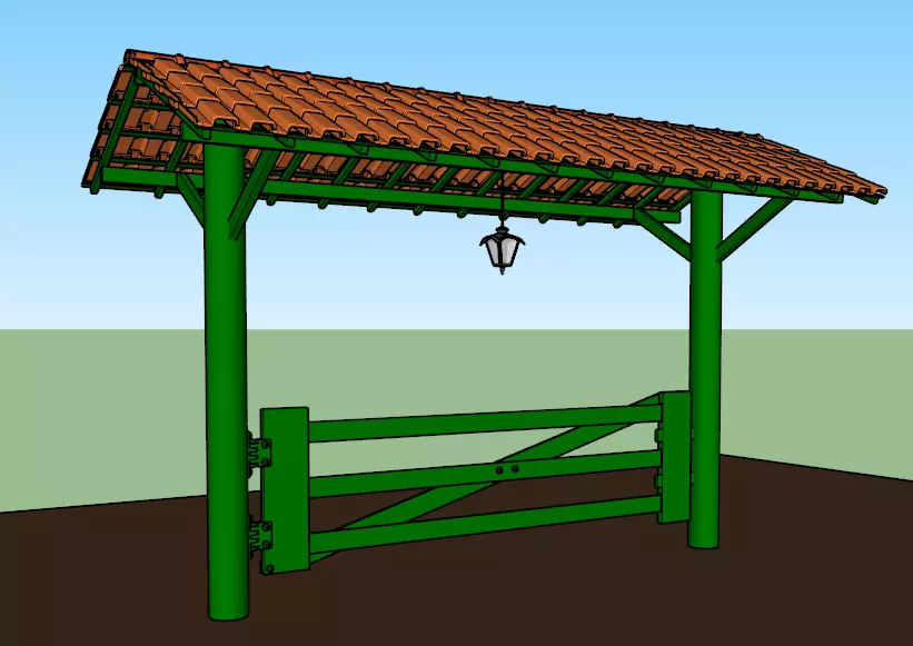 Entrada p  fazenda -  farm entrance 3D model_0
