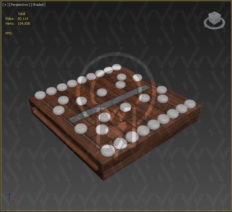Chess Chinese XiangQi Glass Crystal MASKED and ENGRAVED 3D model_17
