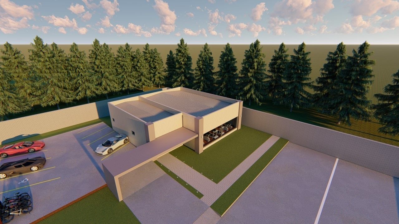 Academia fachada moderna -  Gym modern facade  REVIT NATIVE 3D model_13