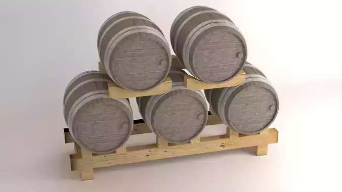 Wine Barrel 3D model