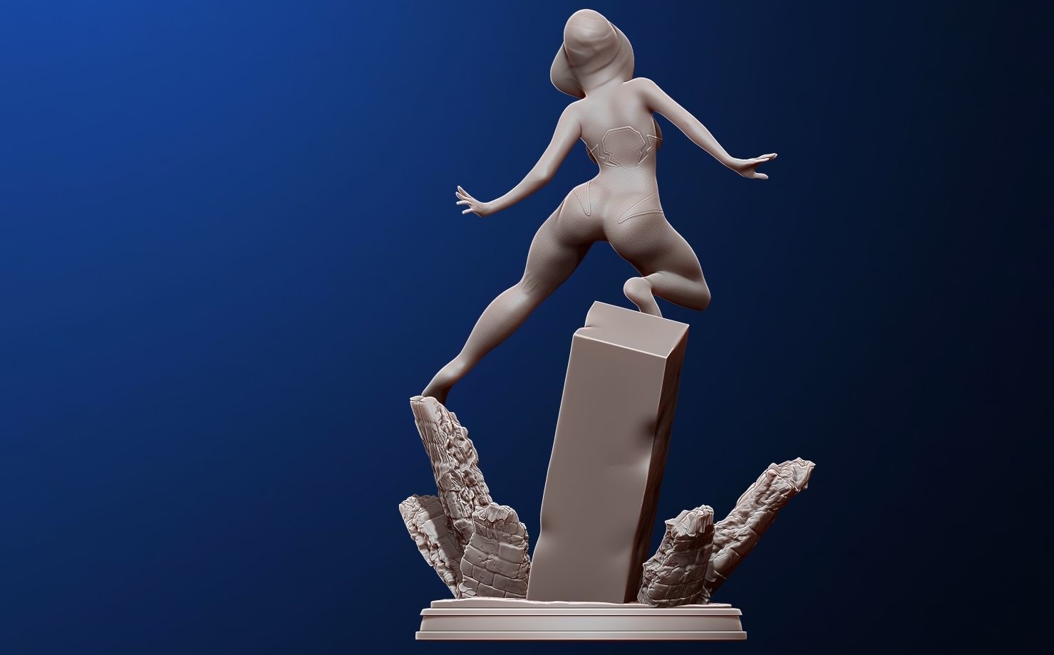 spider-gwen 3d print figure - into the spiderverse 3D print model_14