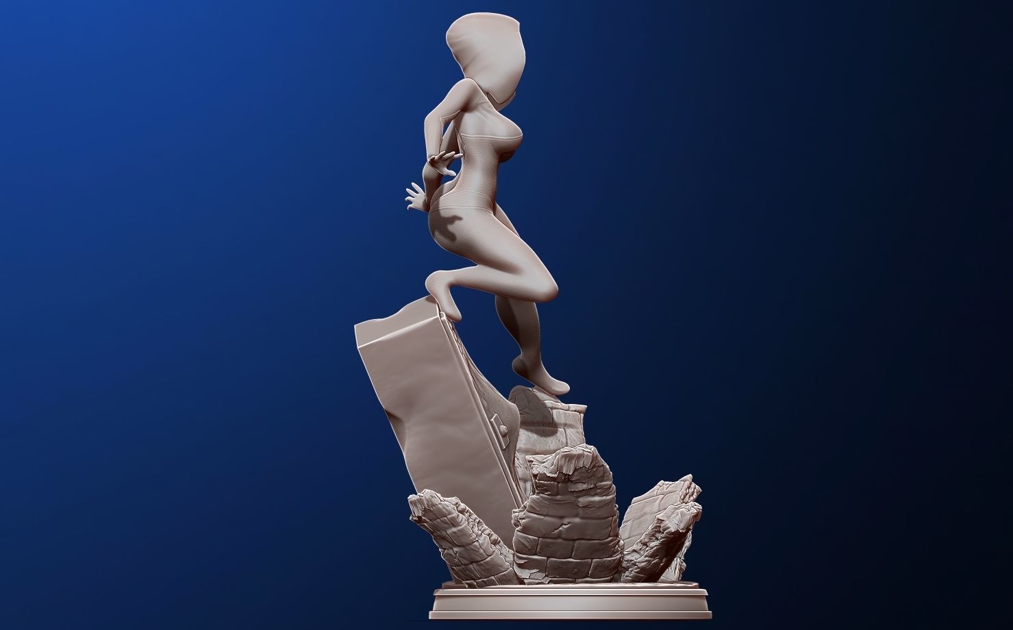 spider-gwen 3d print figure - into the spiderverse 3D print model_20