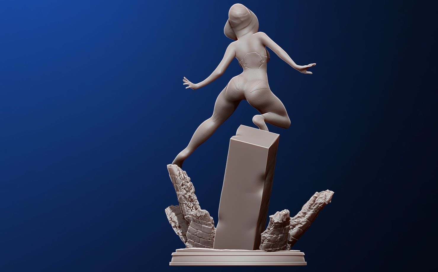 spider-gwen 3d print figure - into the spiderverse 3D print model_16