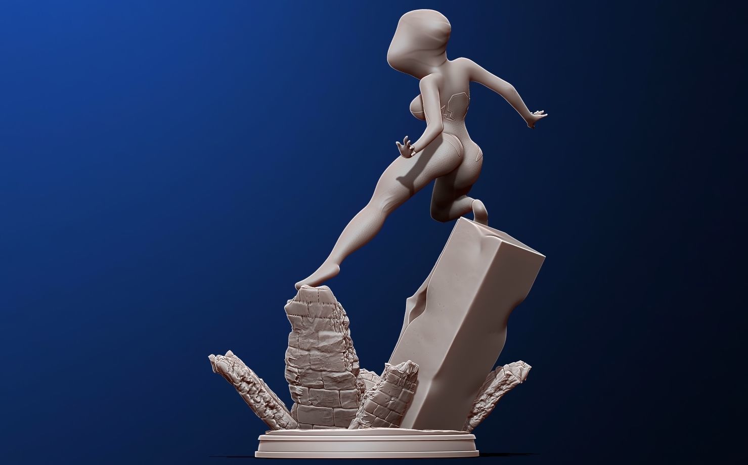 spider-gwen 3d print figure - into the spiderverse 3D print model_13