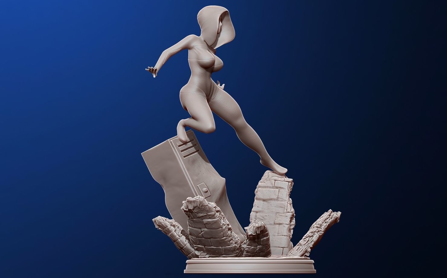 spider-gwen 3d print figure - into the spiderverse 3D print model_22