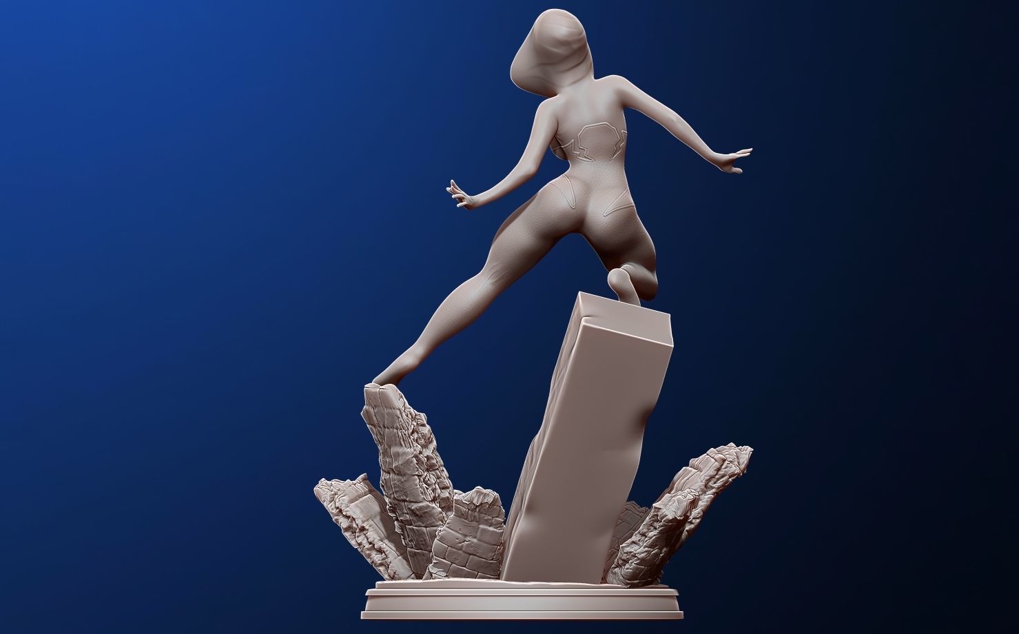 spider-gwen 3d print figure - into the spiderverse 3D print model_15