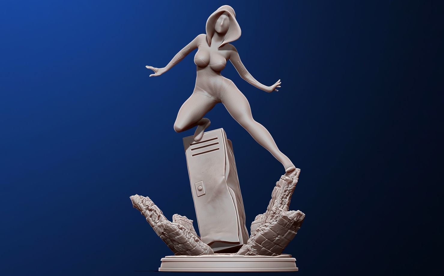 spider-gwen 3d print figure - into the spiderverse 3D print model_3