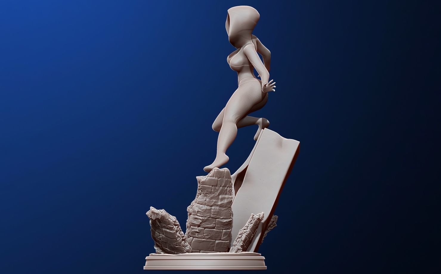 spider-gwen 3d print figure - into the spiderverse 3D print model_9