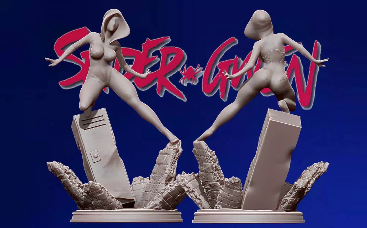 spider-gwen 3d print figure - into the spiderverse 3D print model_0