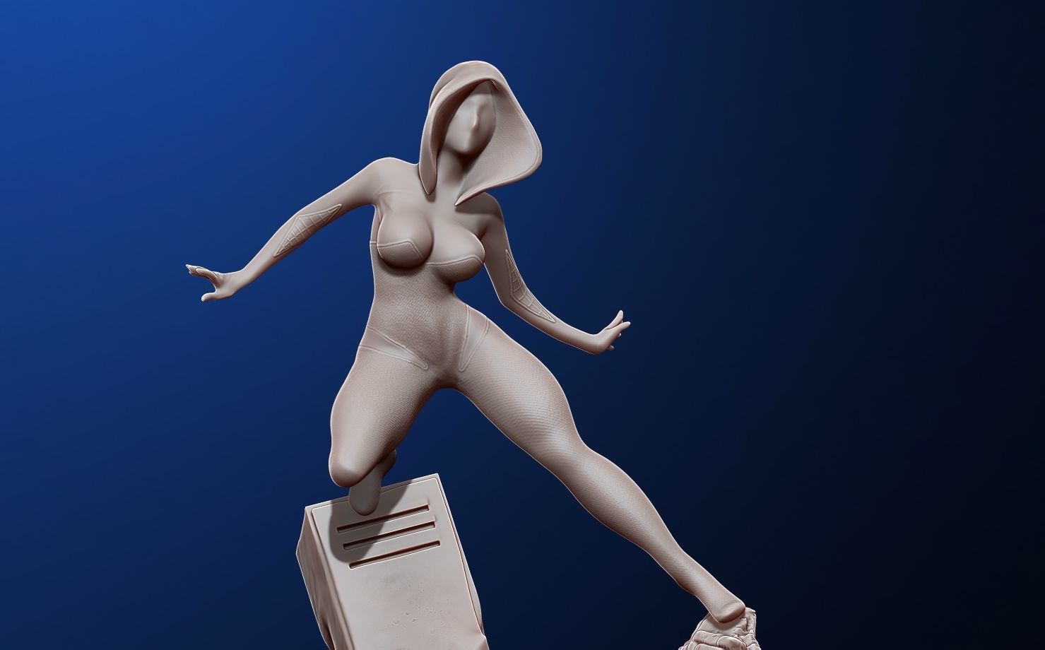 spider-gwen 3d print figure - into the spiderverse 3D print model_2