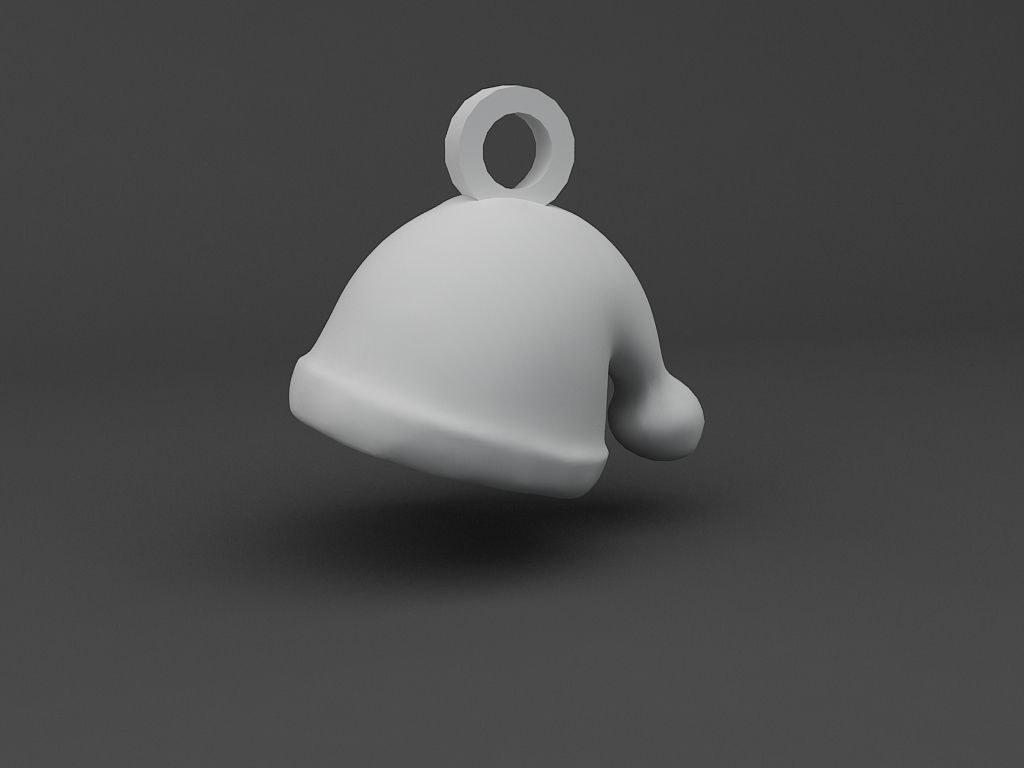 Santa Cap Keychain 3D print model_4