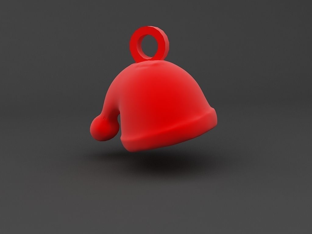 Santa Cap Keychain 3D print model_3