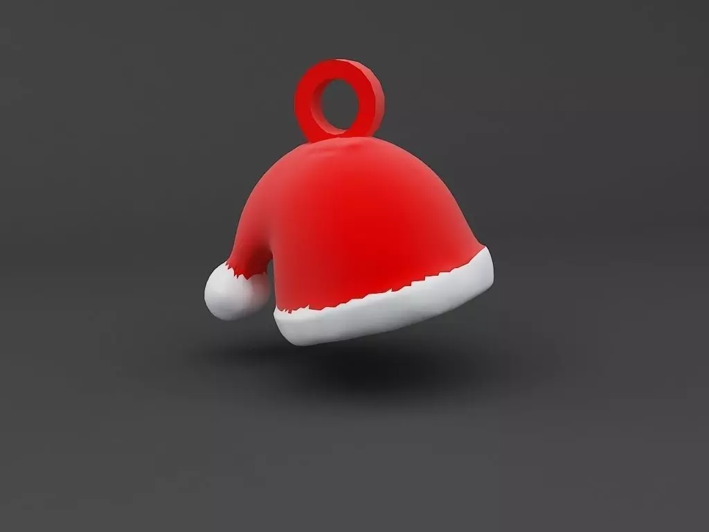 Santa Cap Keychain 3D print model_0