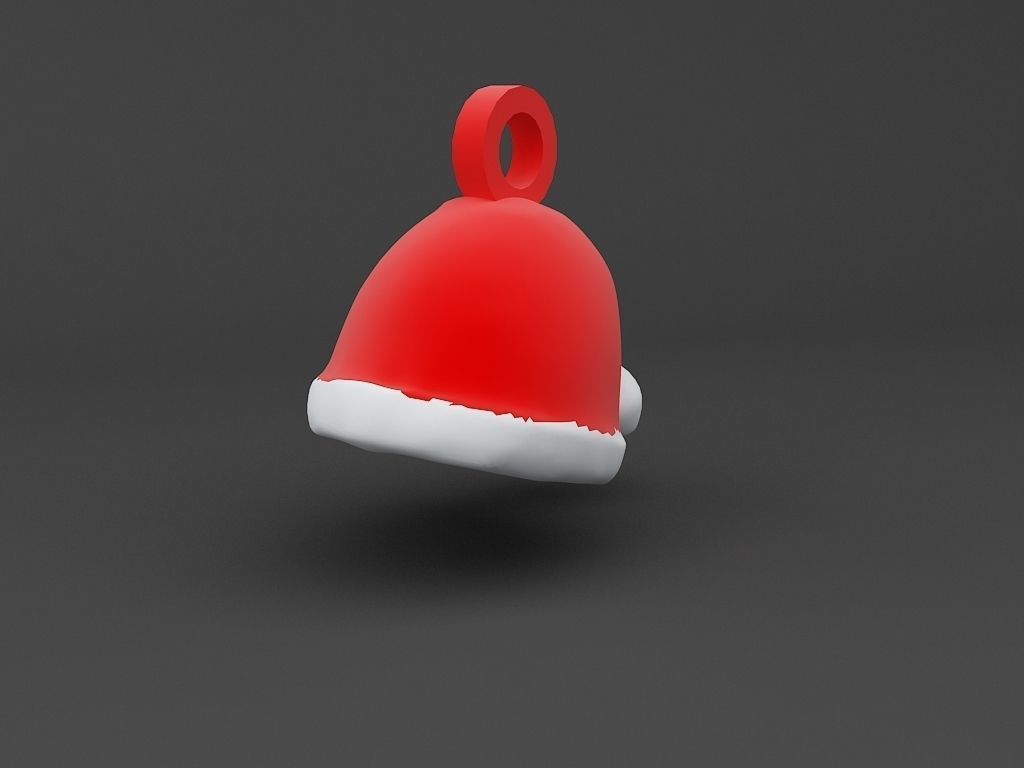 Santa Cap Keychain 3D print model_1