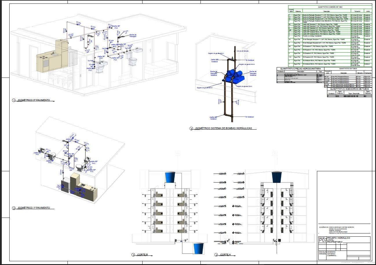 Architectural and hydrosanitary  - Arquitetura e hidros REVIT  3D model_6