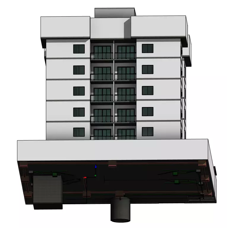 Architectural and hydrosanitary  - Arquitetura e hidros REVIT  3D model_0