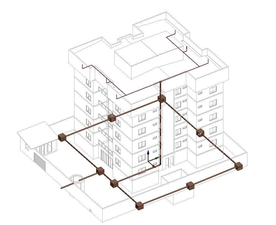 Architectural and hydrosanitary  - Arquitetura e hidros REVIT  3D model_14