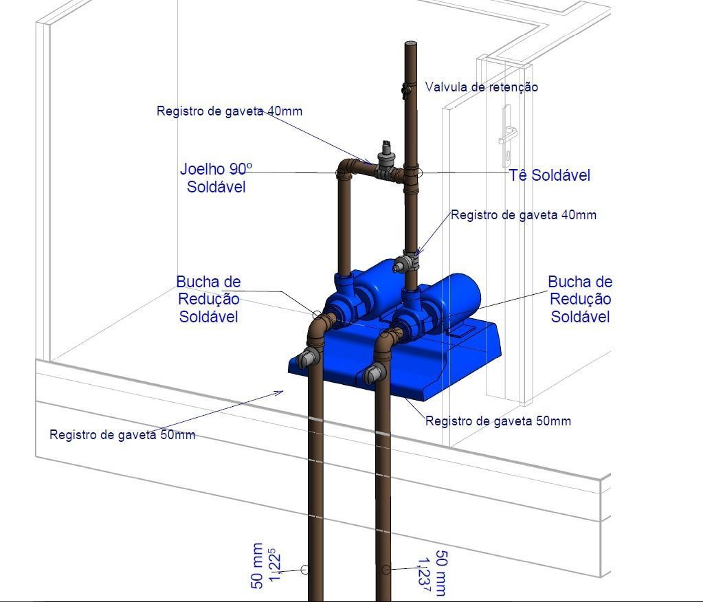 Architectural and hydrosanitary  - Arquitetura e hidros REVIT  3D model_9