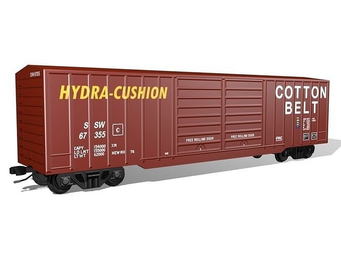 Rail Car Low-poly 3D model