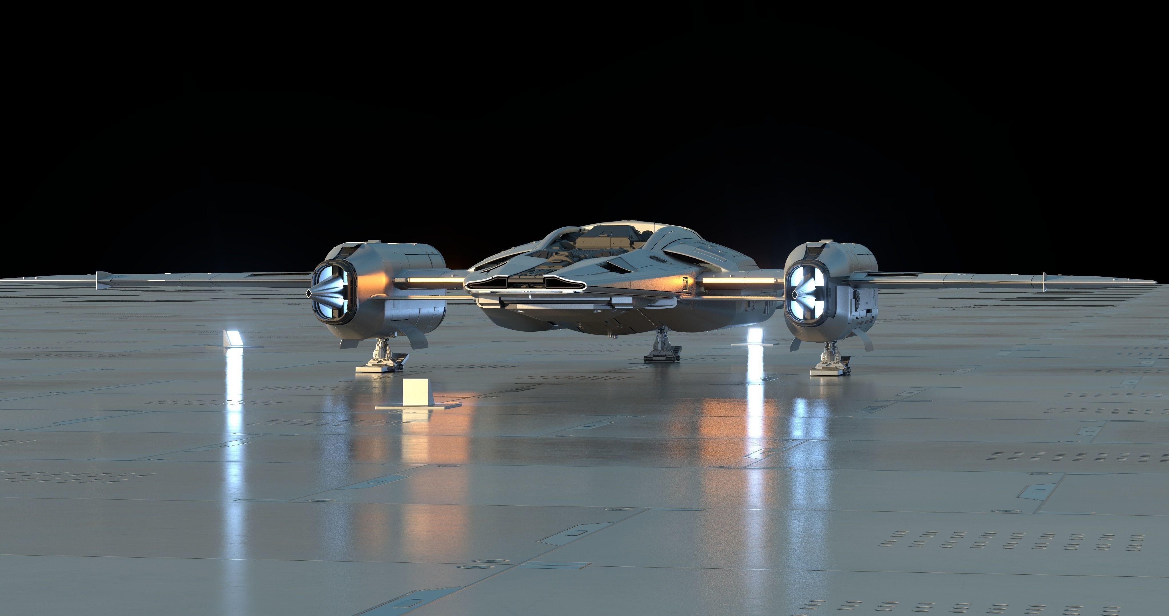 Star Wars x Porsche Tri-Wing S-91x Pegasus Starfighter 3D model_8