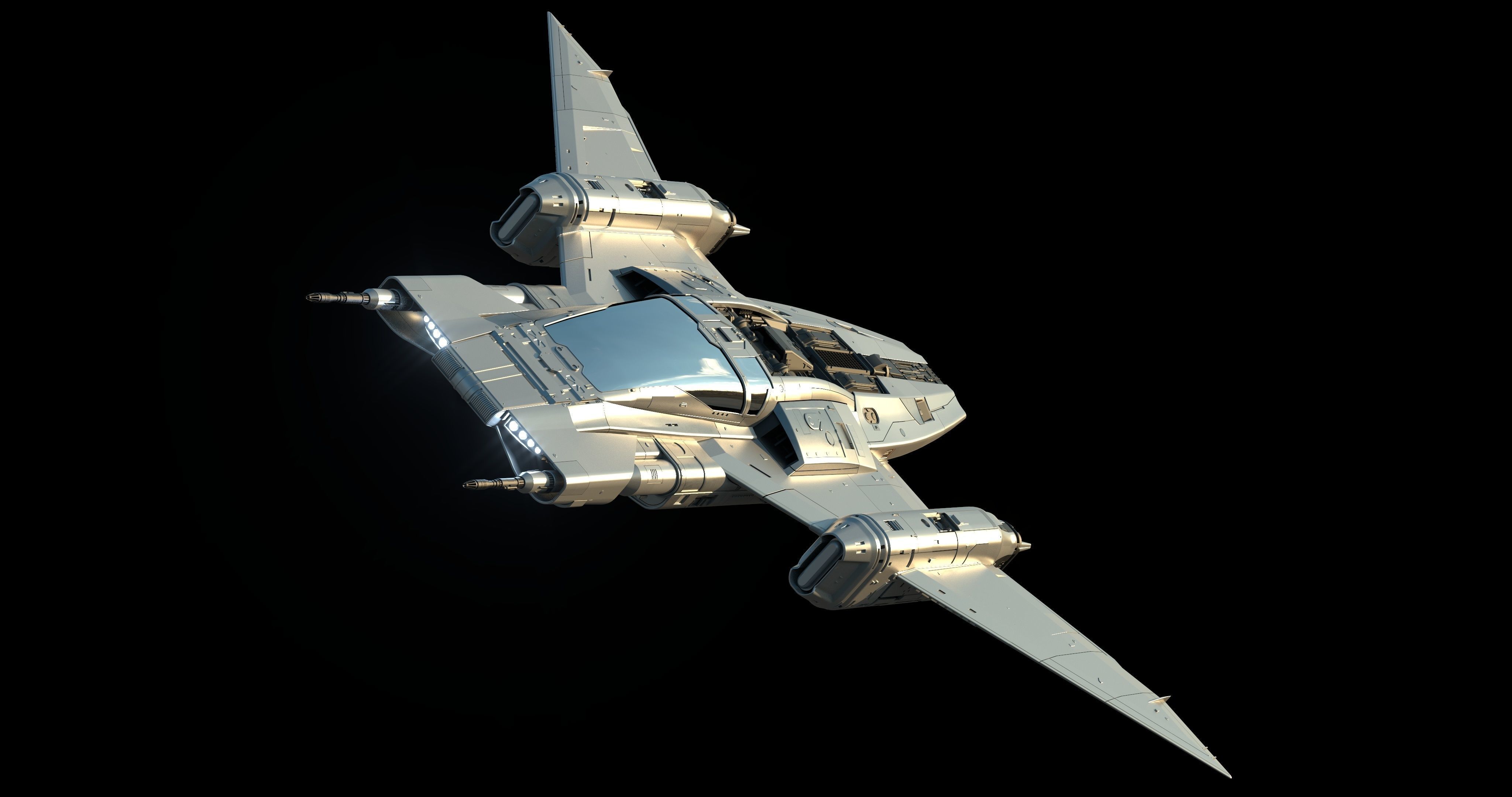 Star Wars x Porsche Tri-Wing S-91x Pegasus Starfighter 3D model_9
