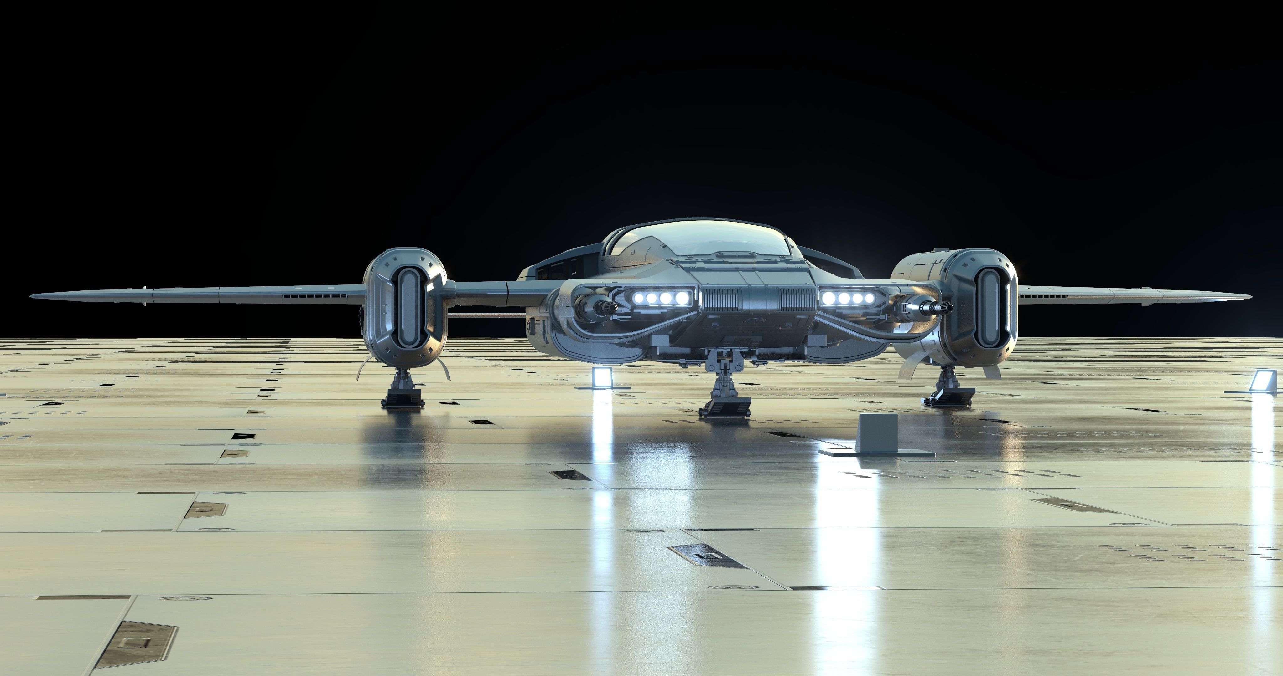 Star Wars x Porsche Tri-Wing S-91x Pegasus Starfighter 3D model_7