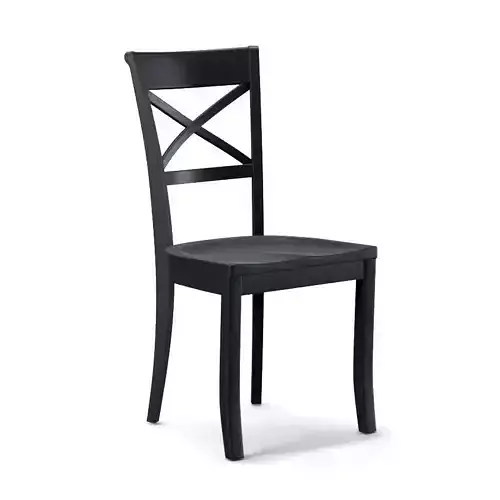 Vintner Black Wood Dining Chair and Cushion