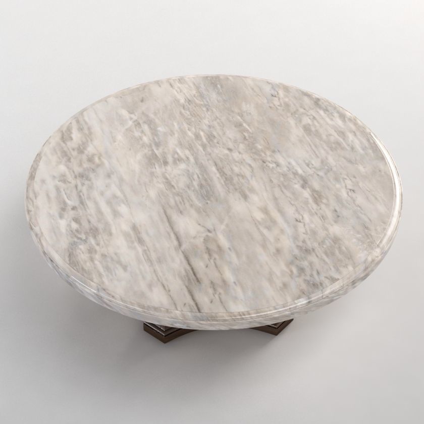 St James Marble Round Dining Table 3D model_2