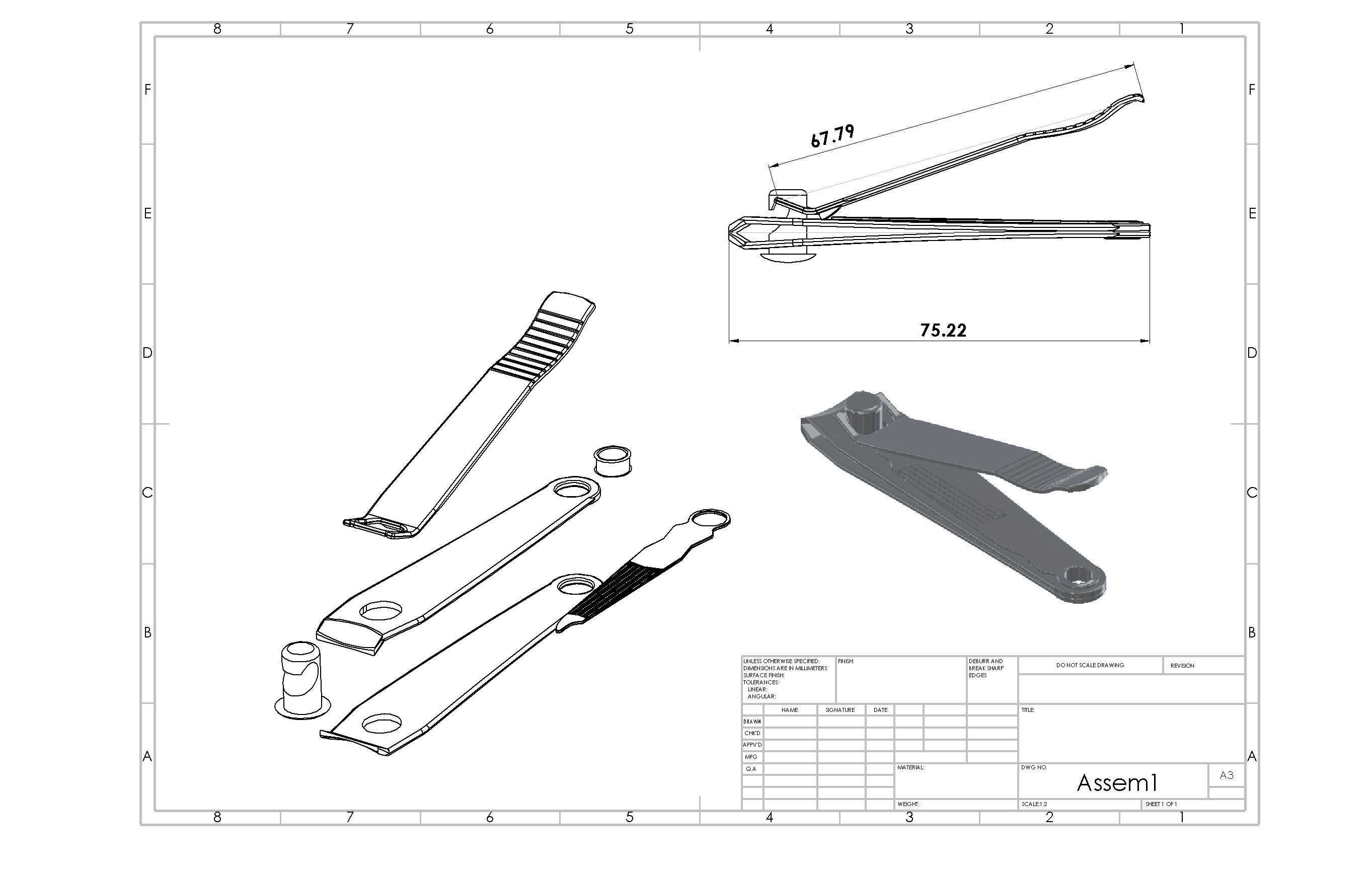 Nails Clipper - SolidWorks 3D model_2