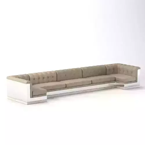 Milo Baughman Inspired Banquette Sofa
