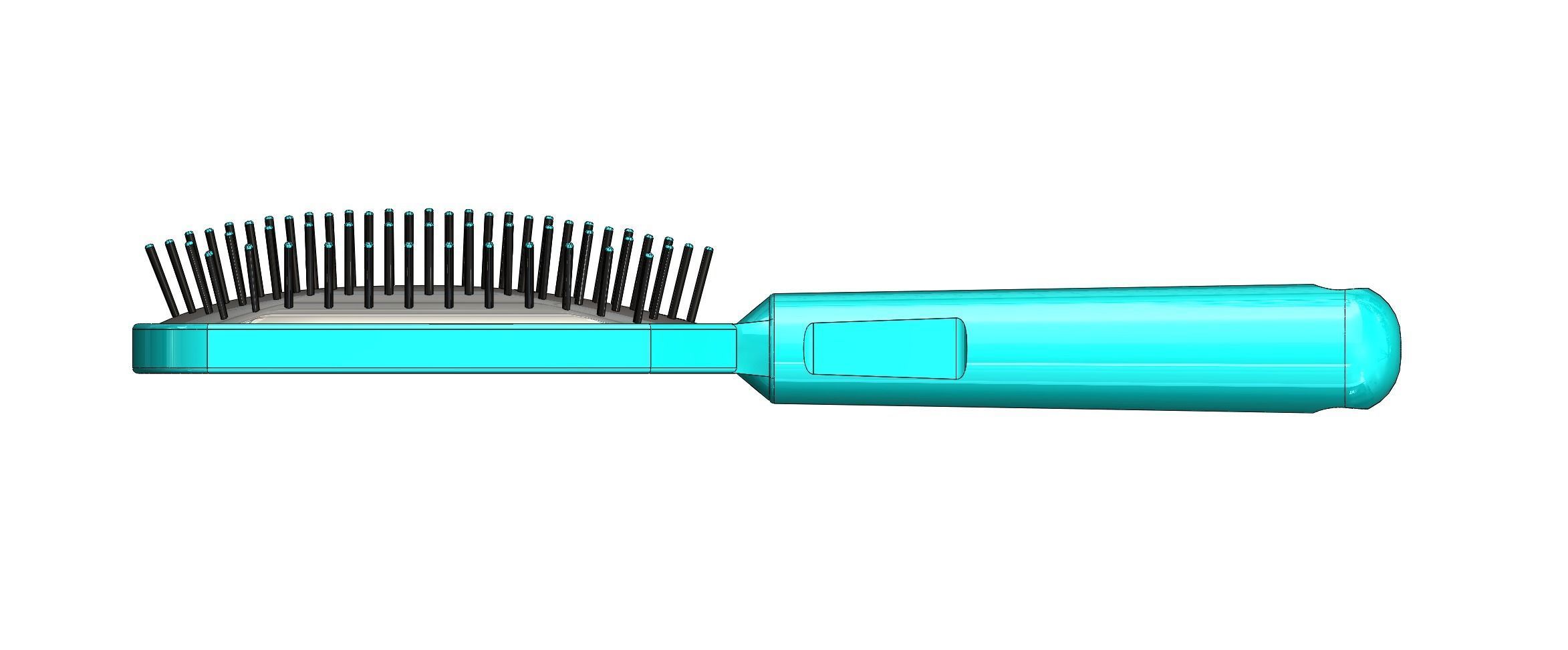 Comb Hair - SolidWorks 3D model_3