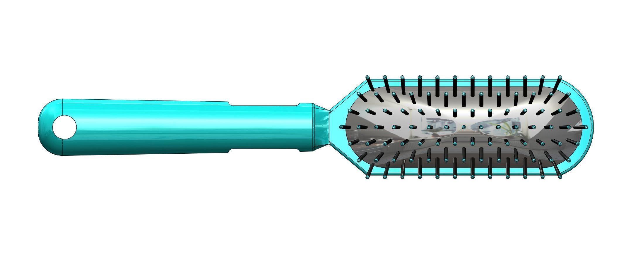 Comb Hair - SolidWorks 3D model_4