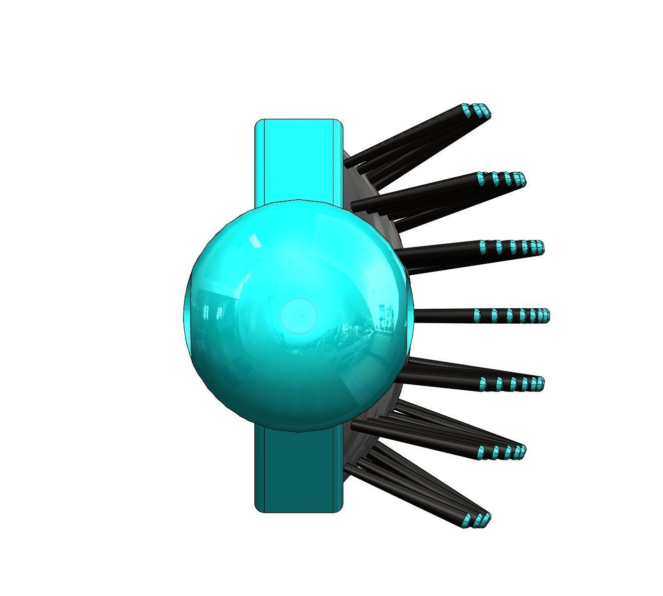 Comb Hair - SolidWorks 3D model_5