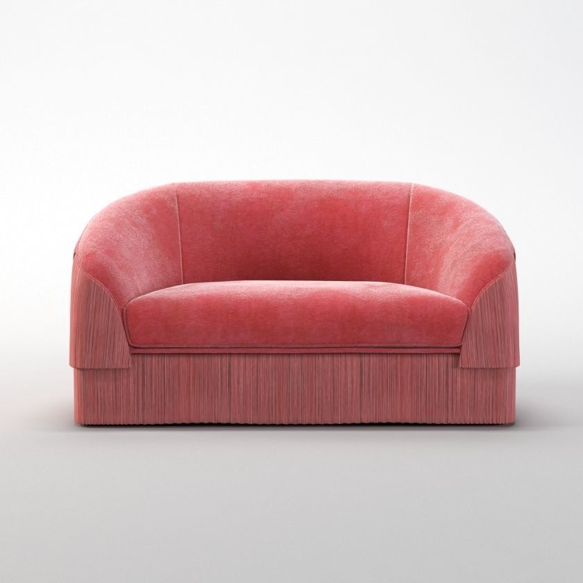 Fringes 2 Seat Sofa 3D model_3