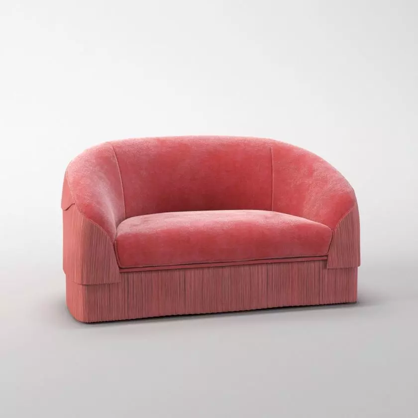 Fringes 2 Seat Sofa 3D model_0