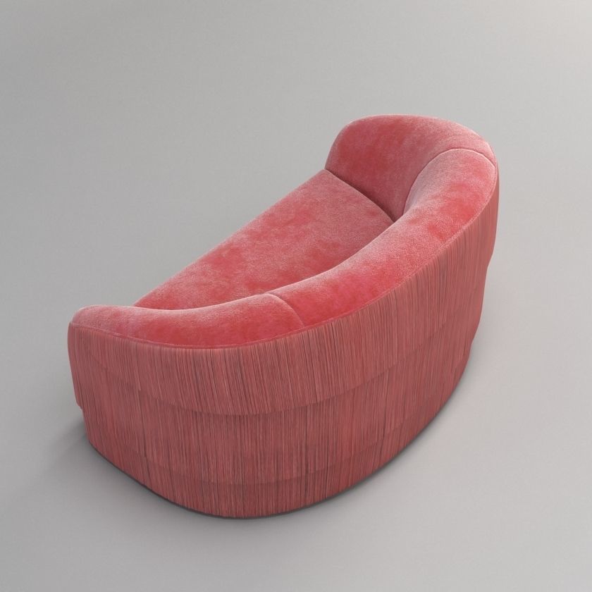 Fringes 2 Seat Sofa 3D model_2