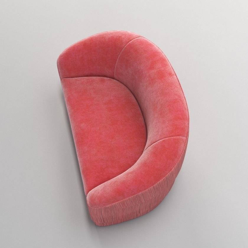 Fringes 2 Seat Sofa 3D model_4