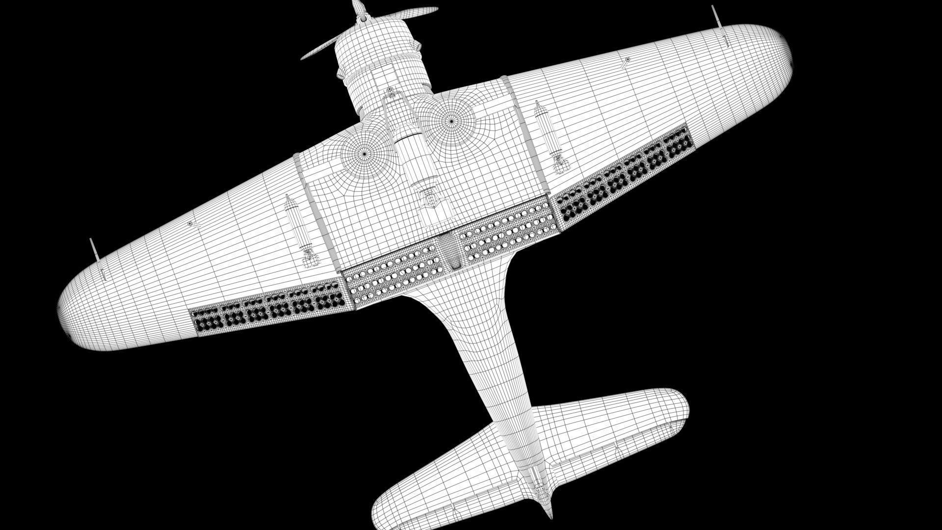 WW2 SDB3 Dauntless  for production 3D model_4