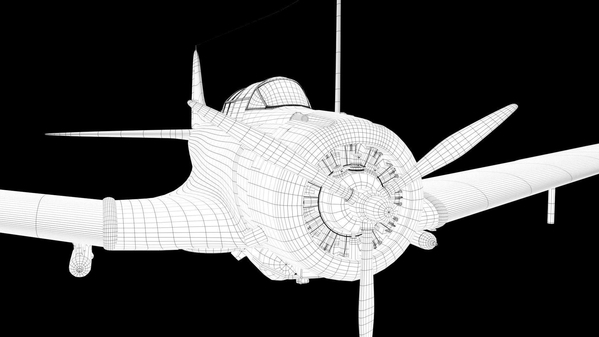 WW2 SDB3 Dauntless  for production 3D model_5