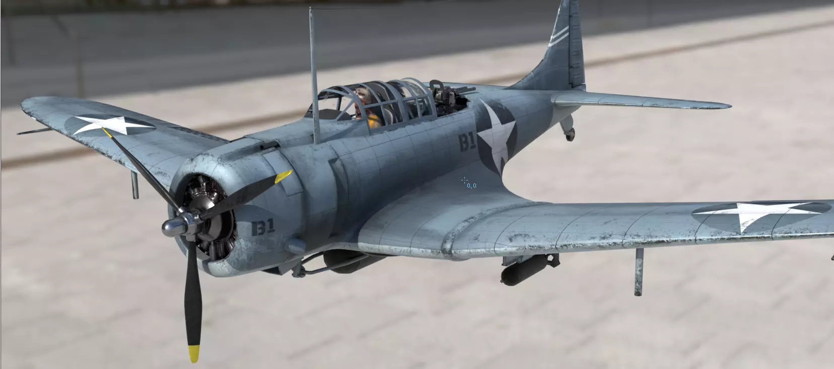 WW2 SDB3 Dauntless  for production 3D model_0