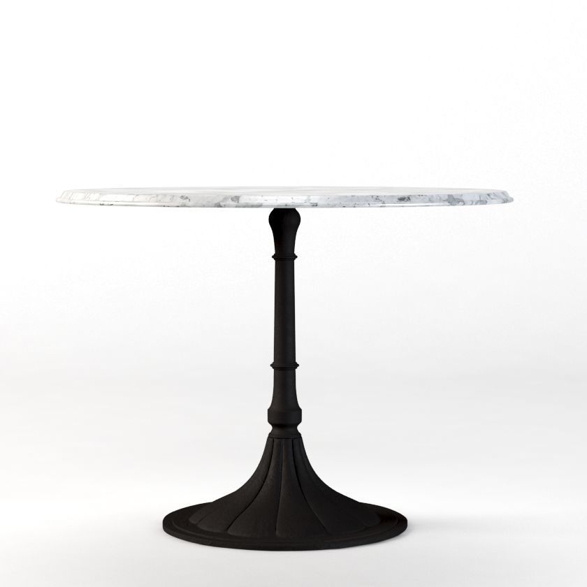 20th C Chrysanthemum Brasserie Table 3D model_3