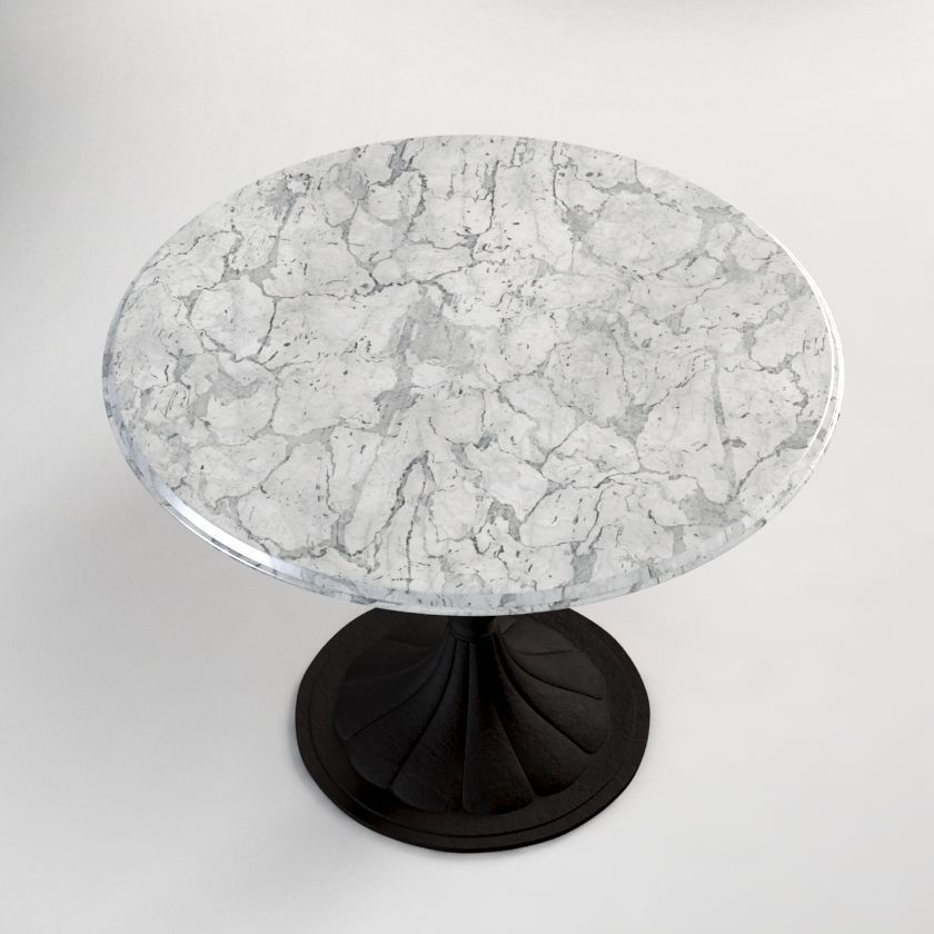 20th C Chrysanthemum Brasserie Table 3D model_2