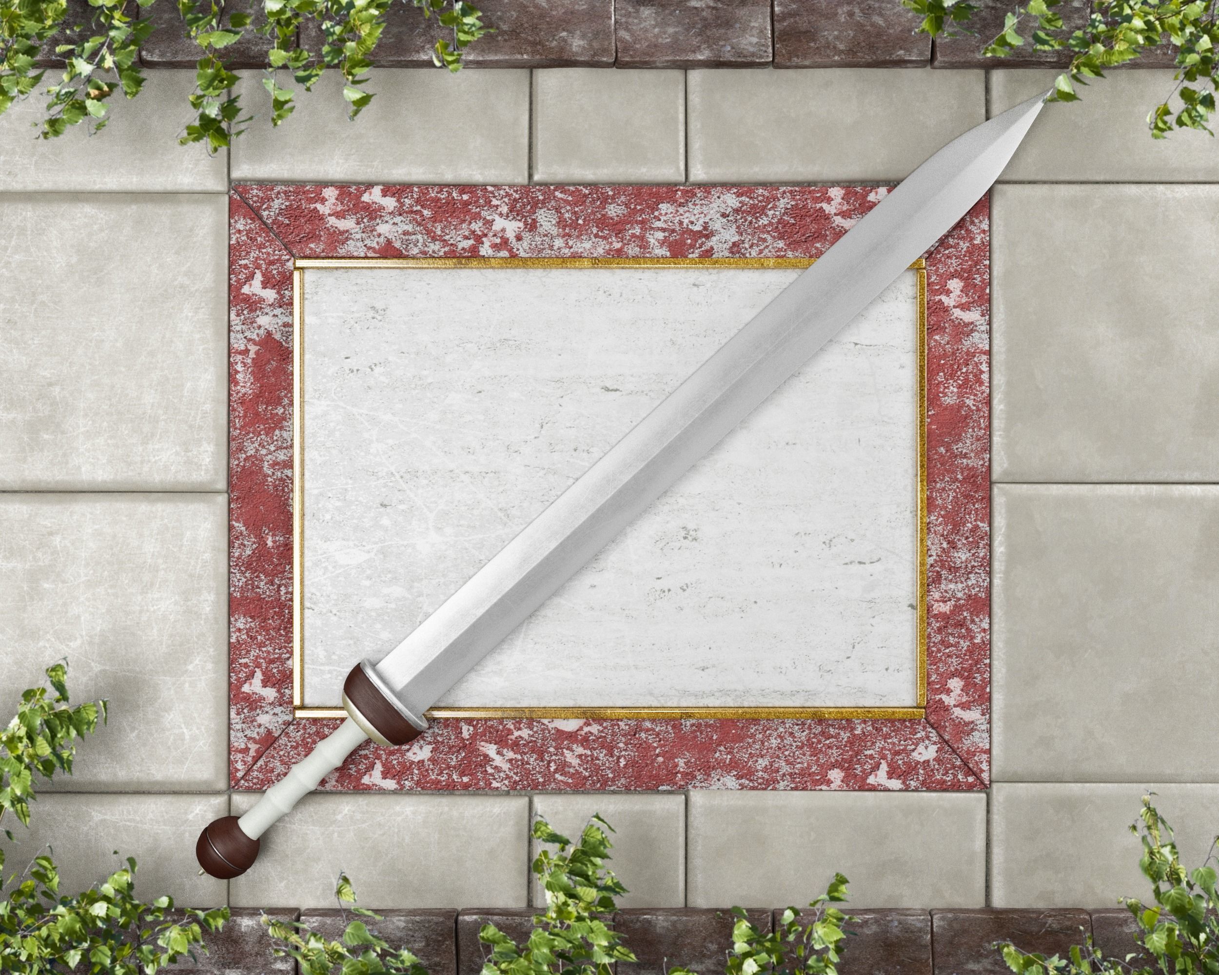 Ancient Roman Gladius Low-poly 3D model_18